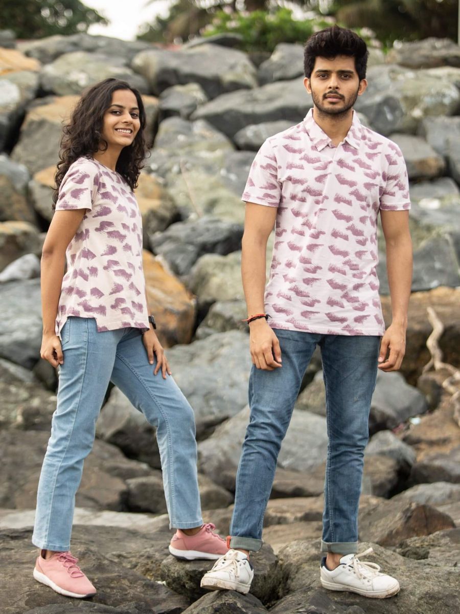 Aurora waves women's organic cotton casual top