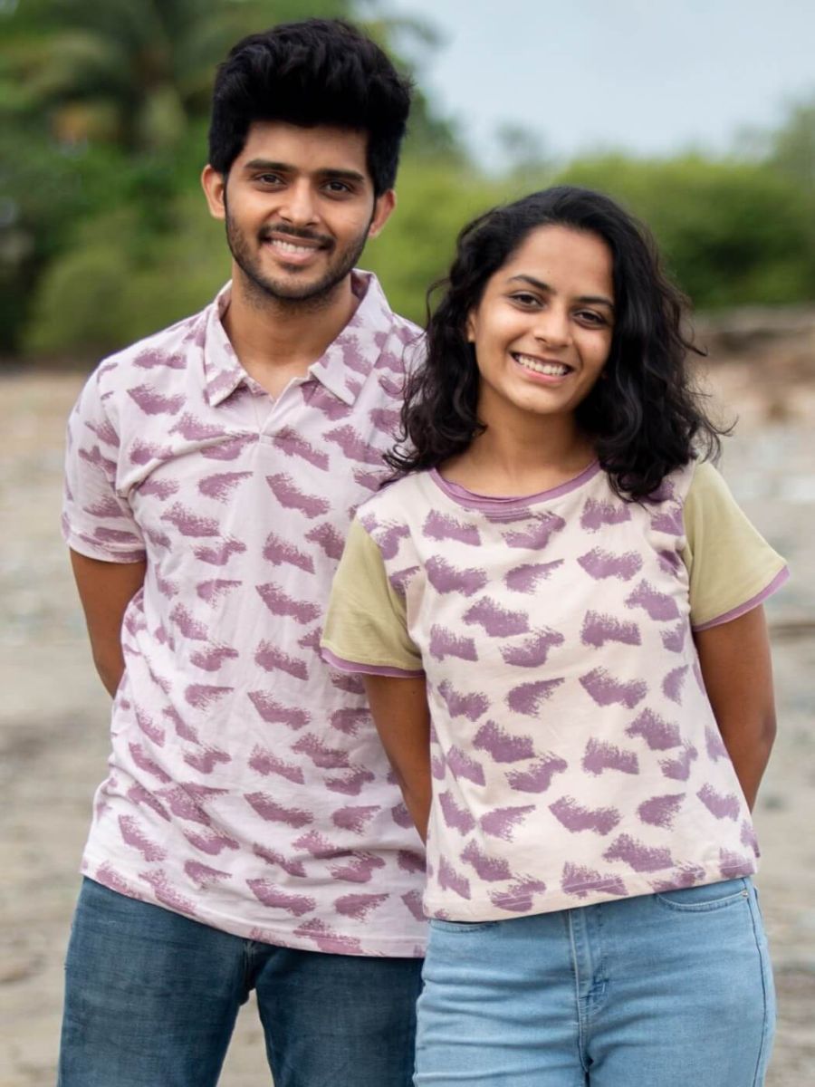 Aurora Waves Women's Organic Cotton Crop Top