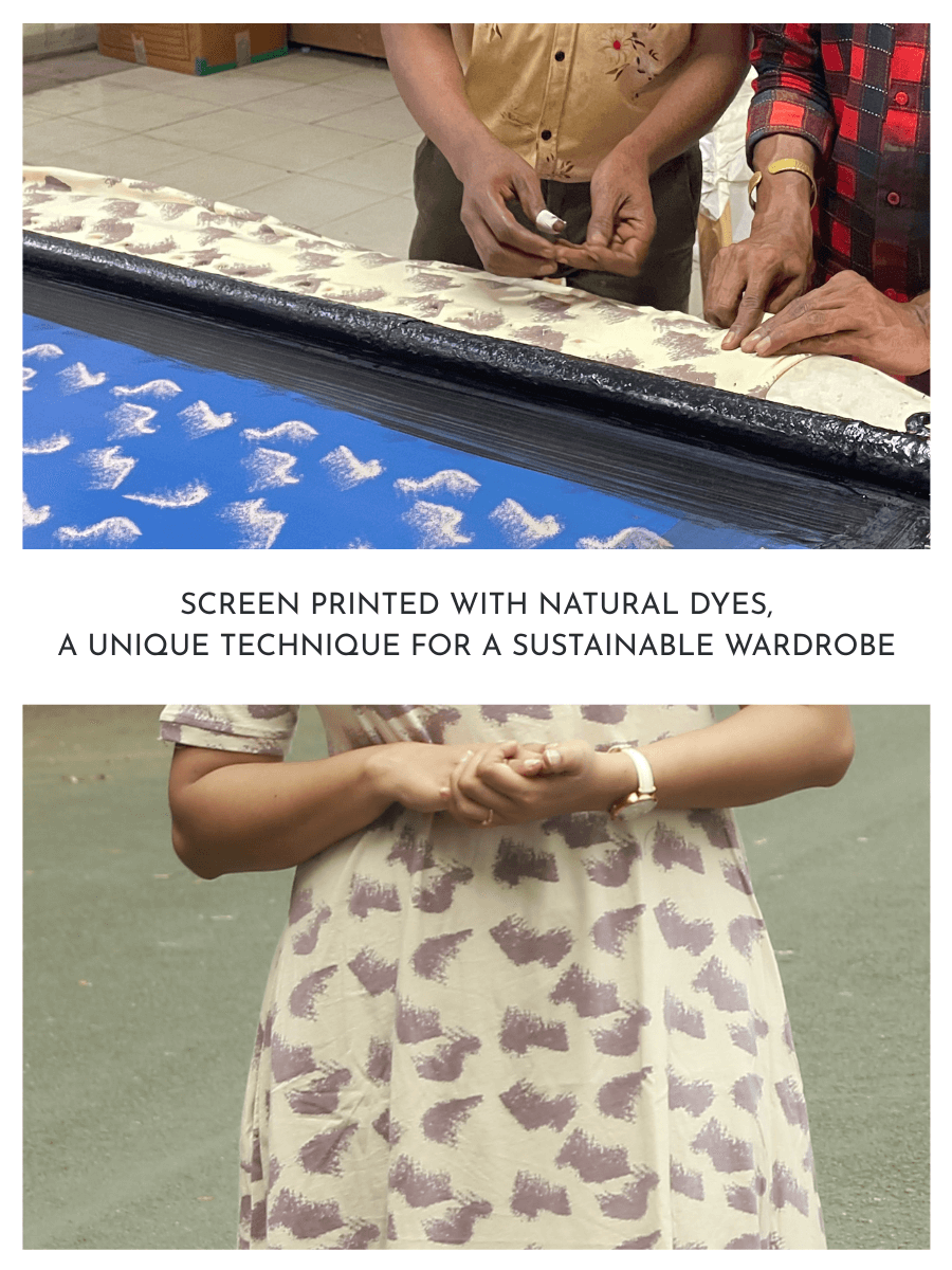 Aurora waves women's organic cotton casual dress