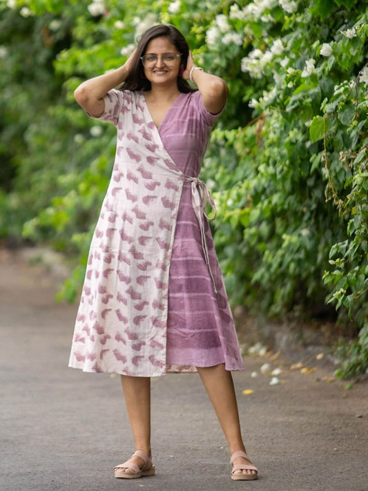 Aurora waves women's handwoven cotton formal dress