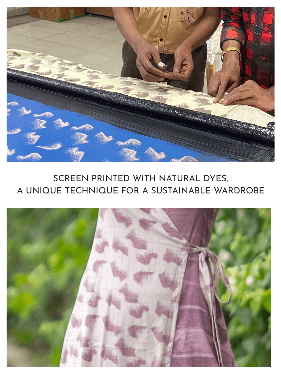 Aurora waves women's handwoven cotton formal dress