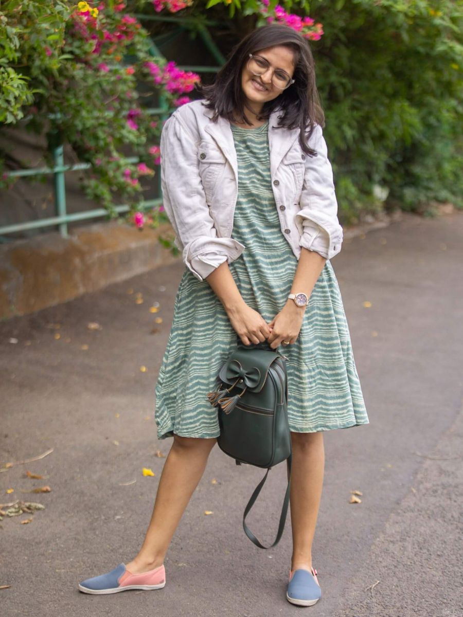 Fading waves women's organic cotton t-shirt dress