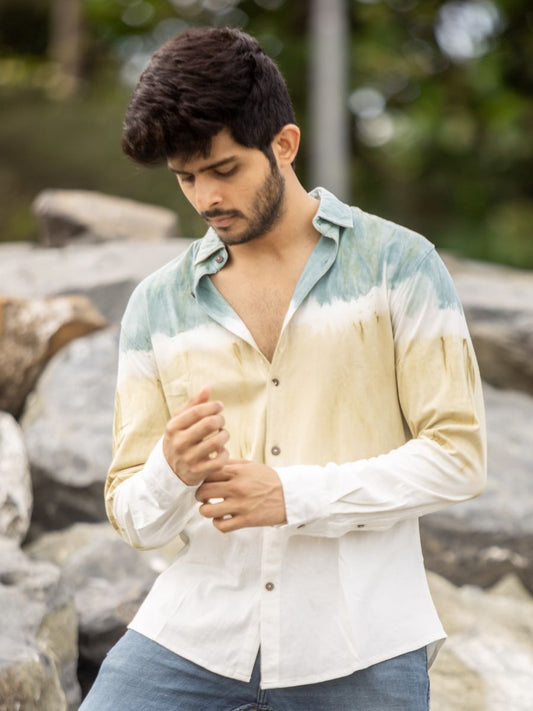 Northern lights men's organic cotton casual shirt