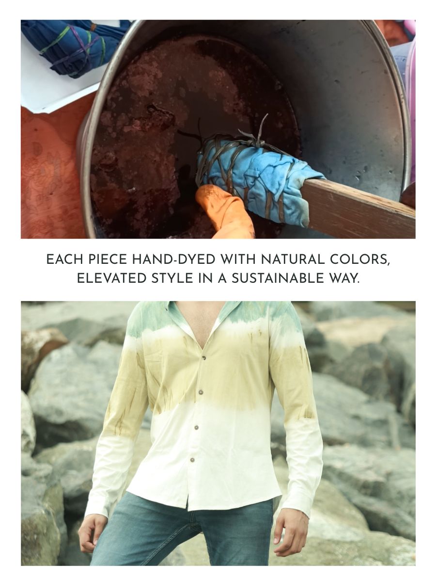 Northern lights men's organic cotton casual shirt