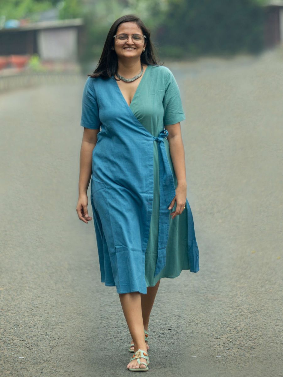 Northern lights women's handwoven cotton dress