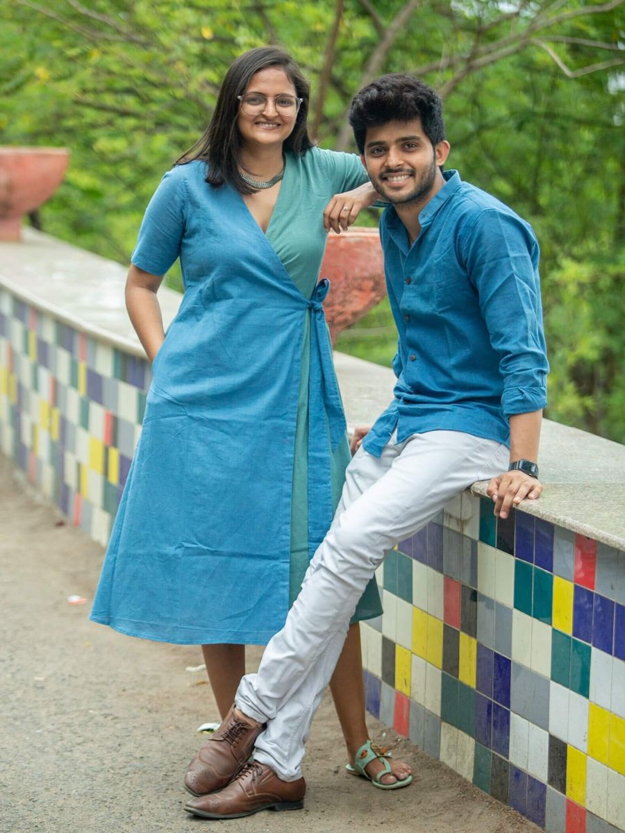 Northern lights women's handwoven cotton dress