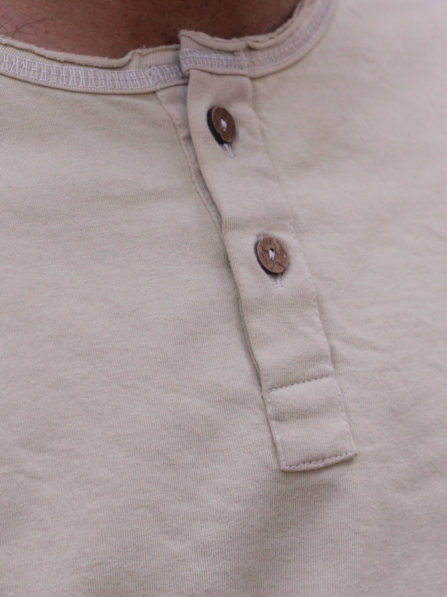 Pistachio men's henley collared casual t-shirt