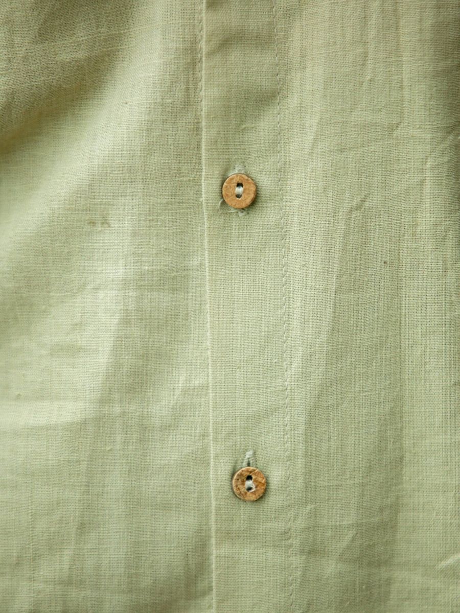 Pistachio Mandarin Collar Shirt