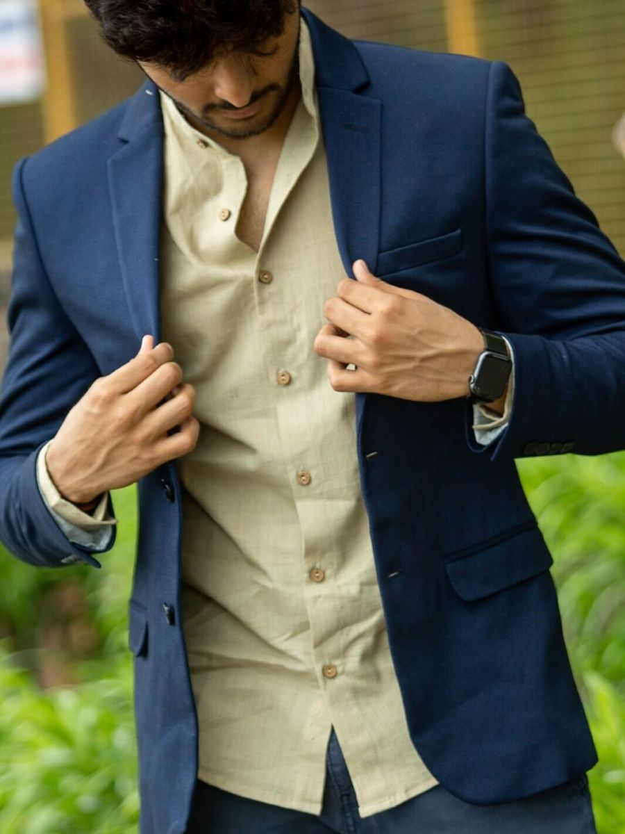 Pistachio Mandarin Collar Shirt