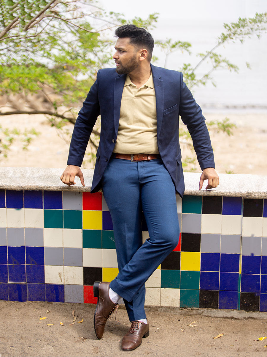 Pistachio men's organic cotton collared t-shirt