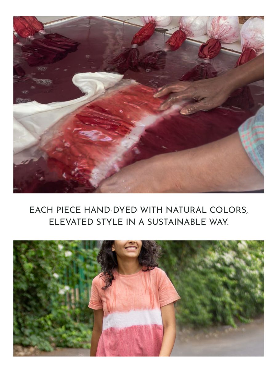 Rare red women's organic cotton casual top