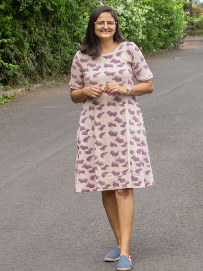 Aurora waves women's organic cotton casual dress