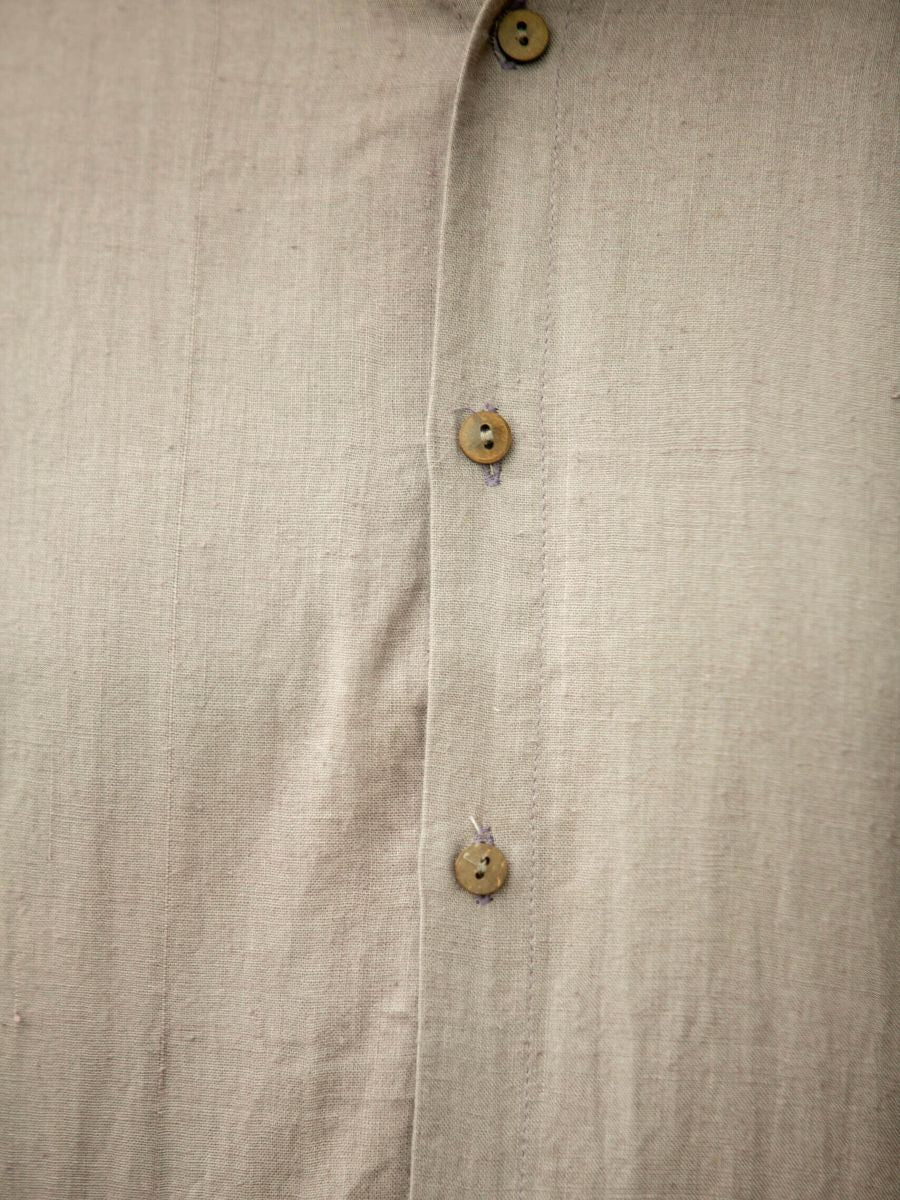 Chocolate mandarin collar shirt